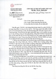 Công văn về việc bổ sung  một số biện pháp tăng cường công tác phòng, chống dịch bệnh Covid-19