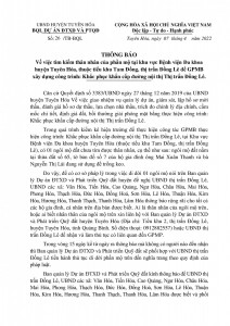 Thông báo về việc tìm kiếm thân nhân của phần mộ tại khu vực Bệnh viện Đa khoa huyện Tuyên Hóa, thuộc tiểu khu Tam Đồng, thị trấn Đồng Lê