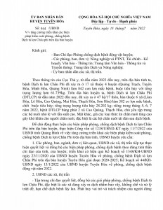 Tăng cường triển khai các biện pháp kiểm soát phòng, chống bệnh Dịch tả lợn Châu phi trên địa bàn huyện