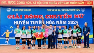 Xã Tiến Hóa vô địch giải bóng chuyền nữ huyện Tuyên Hóa năm 2024