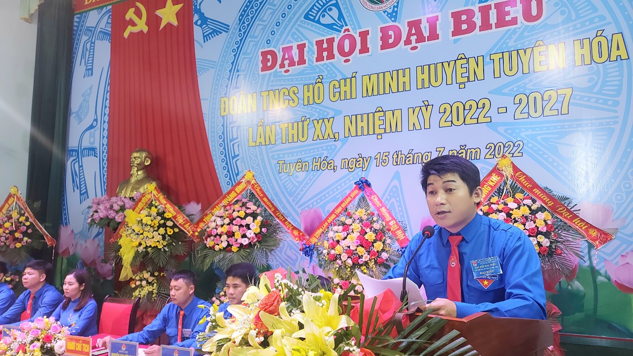 DIỄN VĂN KHAI MẠC ĐẠI HỘI ĐẠI BIỂU ĐOÀN TNCS HỒ CHÍ MINH HUYỆN LẦN THỨ XX NHIỆM KỲ 2022 - 2027