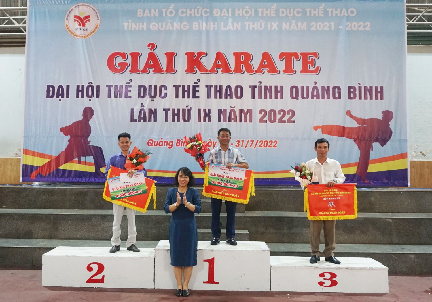 Huyện Tuyên Hóa giành giải nhất toàn đoàn giải Karate Đại hội Thể dục-Thể thao tỉnh lần thứ IX năm 2022