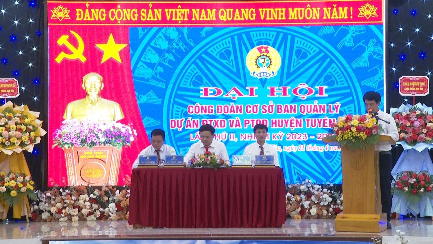 Đại hội công đoàn Ban quản lý dự án ĐTXD & PTQĐ huyện Tuyên Hóa, nhiệm kỳ 2023 – 2028