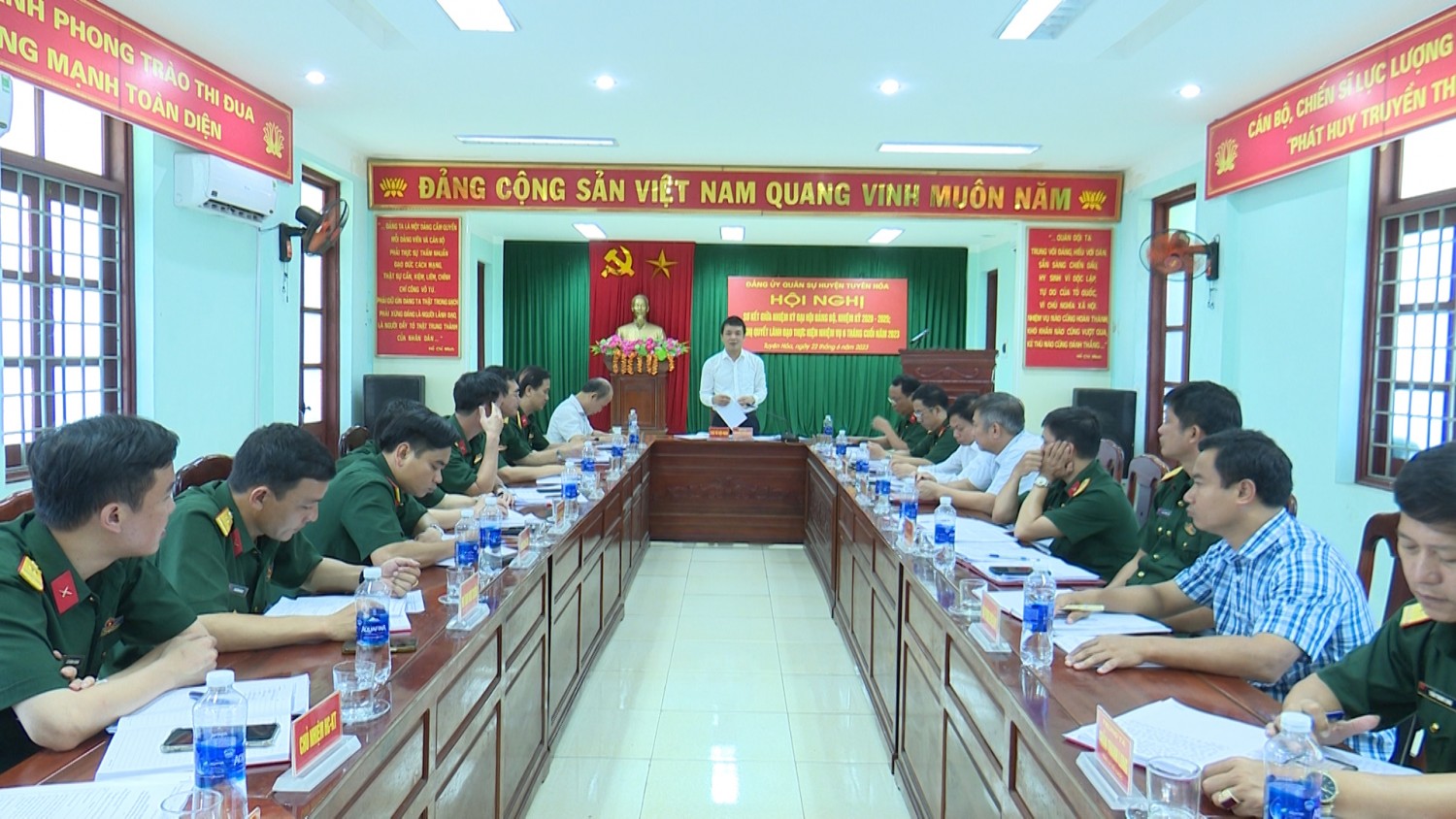 Đảng ủy Quân sự huyện sơ kết giữa nhiệm kỳ Đại hội Đảng bộ,  nhiệm kỳ 2020 – 2025